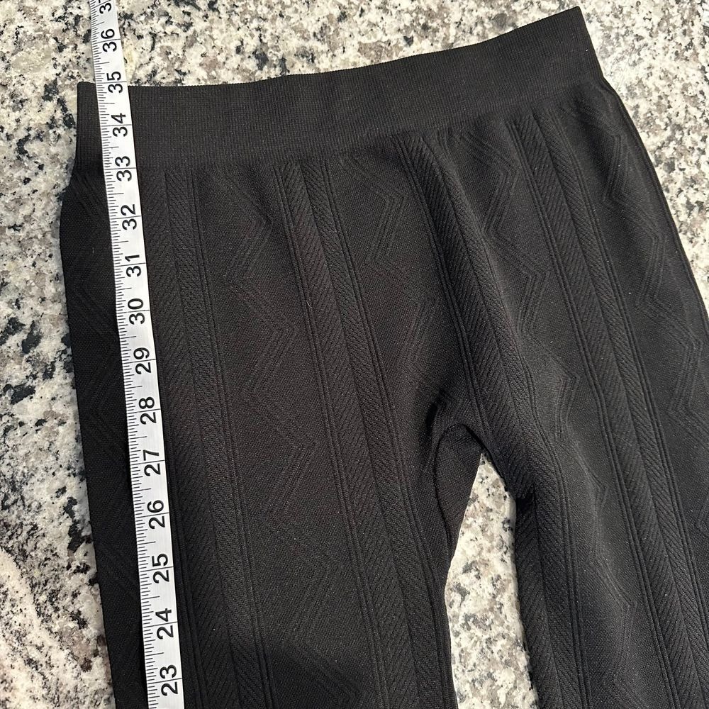 Pink‎ Rose Stretch Knit Leggings Black Extra Small Cold Weather Cozycore - Picture 6 of 10